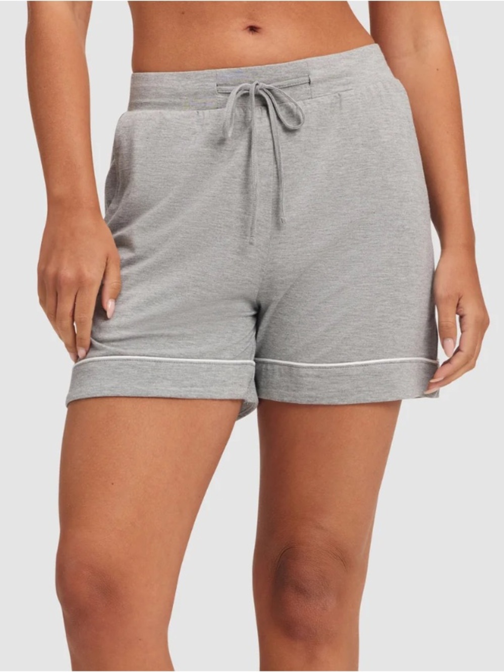 COZY EARTH BAMBOO STRETCH KNIT CLASSIC PAJAMA SHORT GREY - S